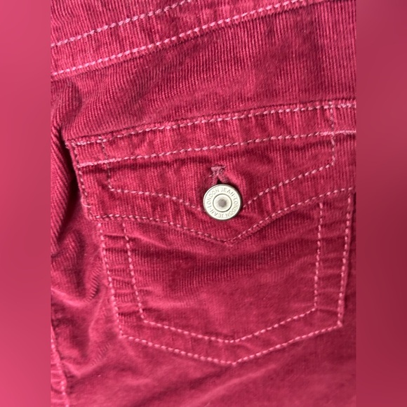 LONDONJEAN by Victoria Secret Burgundy Wine Corduroy Pencil Skirt Y2K era RARE - Picture 3 of 10